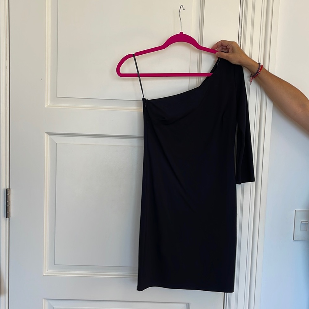 Lulu’s black one shoulder mini dress, never worn
